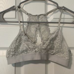 Aerie grey lace racer back bralette
